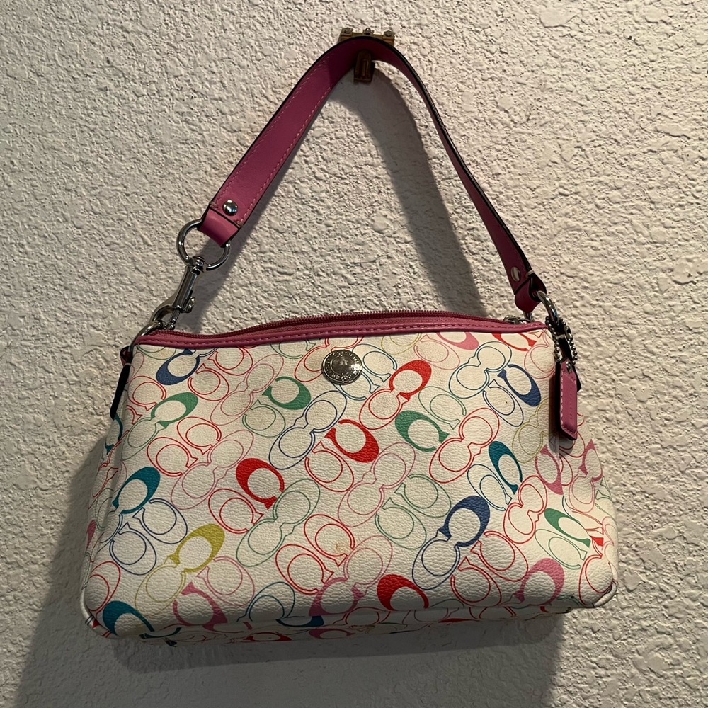 Coach Multicolor Signature Shoulder Bag